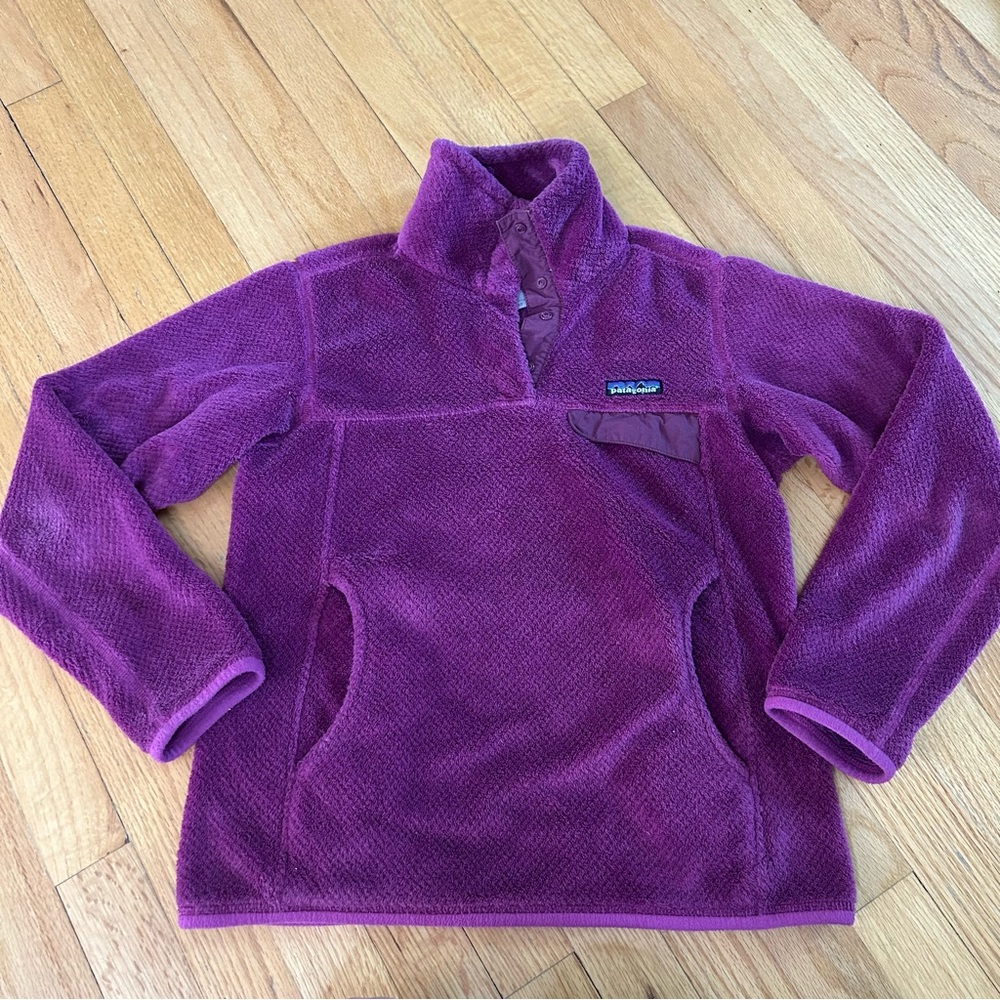 Patagonia Re Tool  Fleece Pullover Jacket snap-T Polartec women size XS